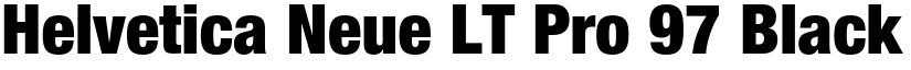 Helvetica Neue LT Pro 97 Black Condensed font