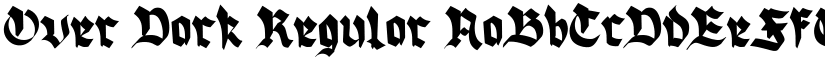 Over Dark Regular font