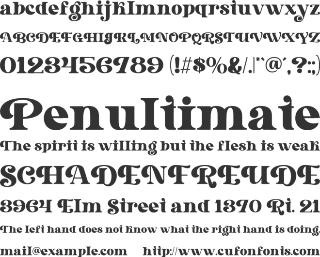 Bricela font preview