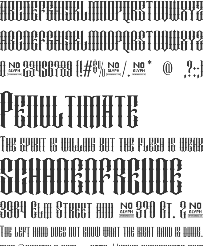 Masberco font preview