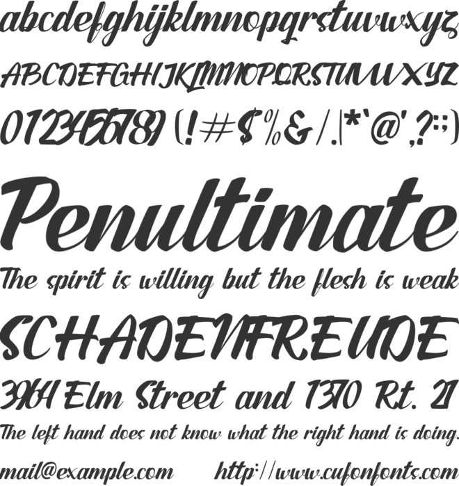 Bilbone font preview