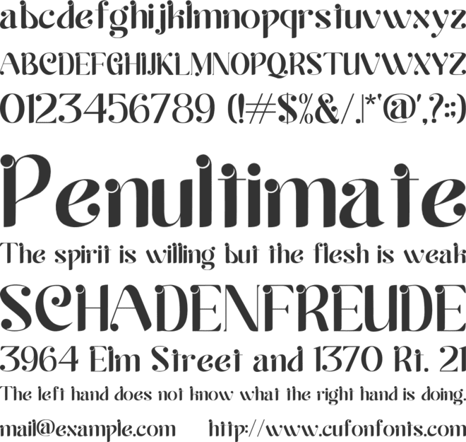Belmon font preview
