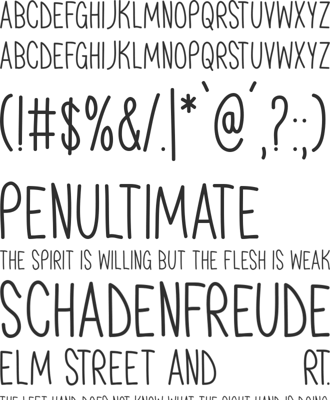 Heart Strings font preview