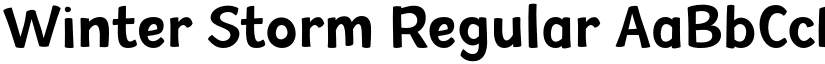 Winter Storm Regular font