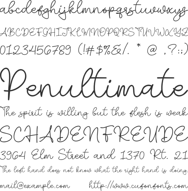 Slimthy font preview