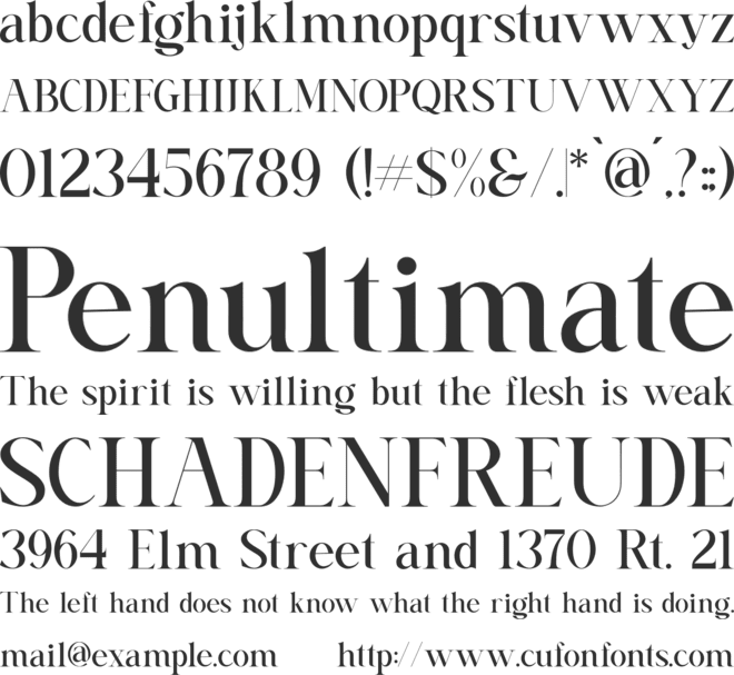 Luxoria font preview