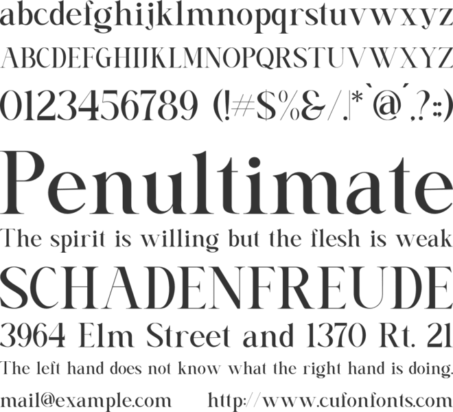 Luxoria font preview