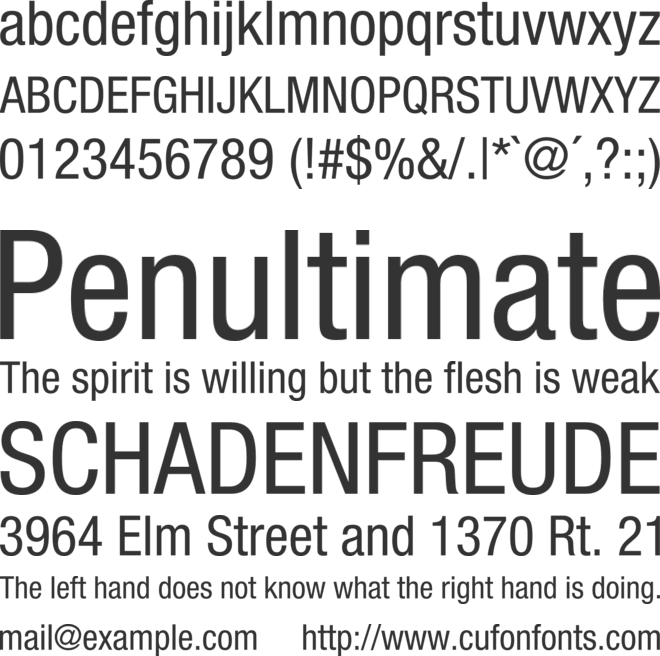 Helvetica Neue LT Pro font preview