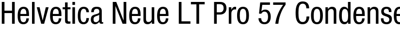 Helvetica Neue LT Pro 57 Condensed font