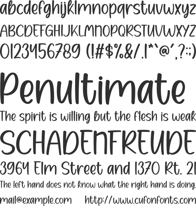 Chicken Market font preview