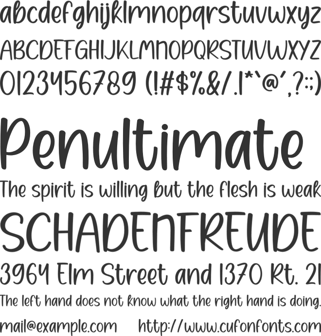 Chicken Market font preview