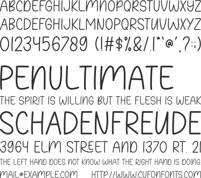 Miracle Dream font preview