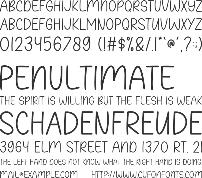 Miracle Dream font preview