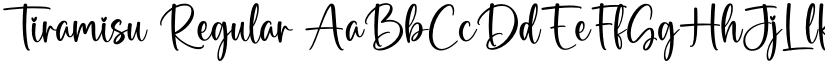 Tiramisu Regular font