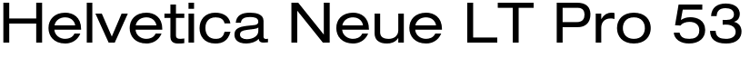 Helvetica Neue LT Pro 53 Extended font