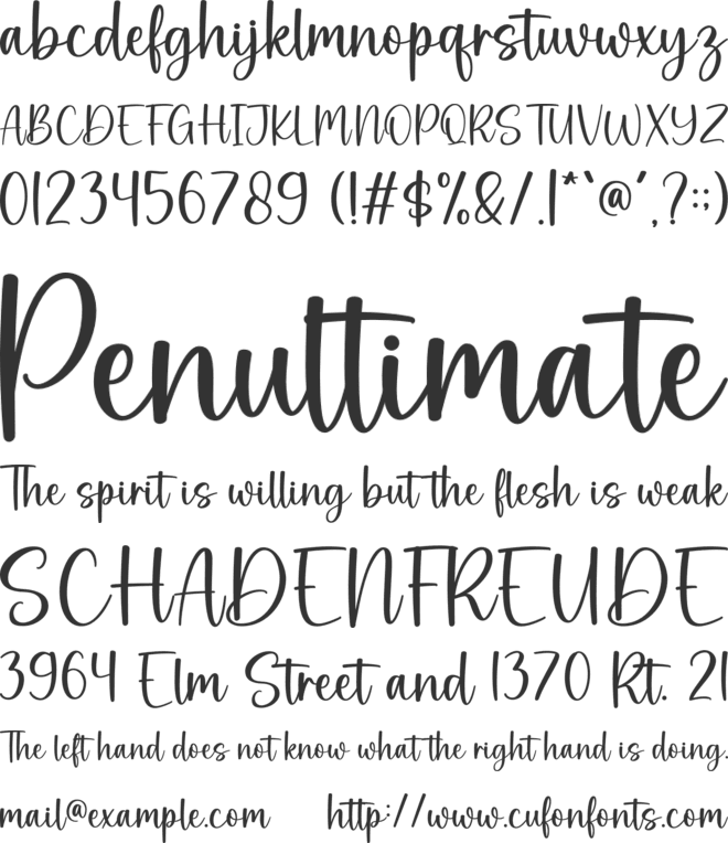 Oatmilk font preview