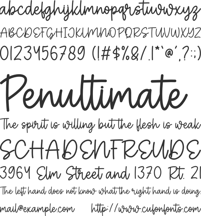 Sweet Charm font preview