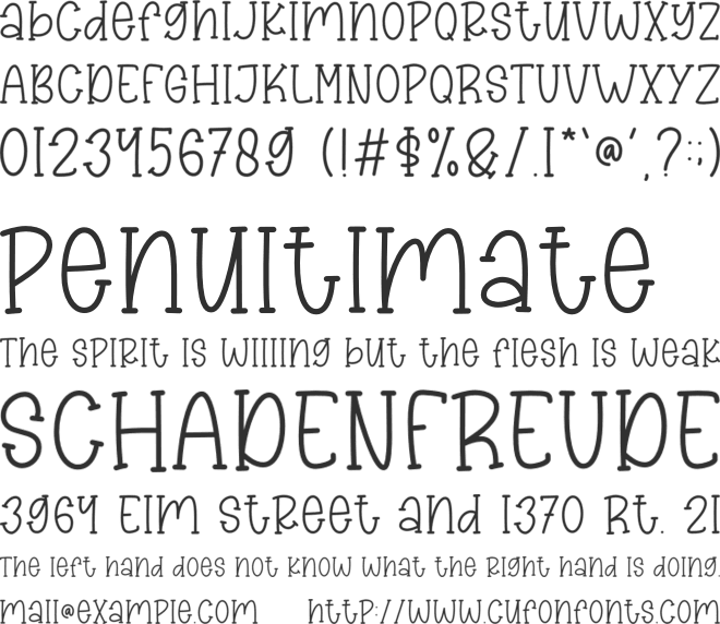 Country Harvest font preview