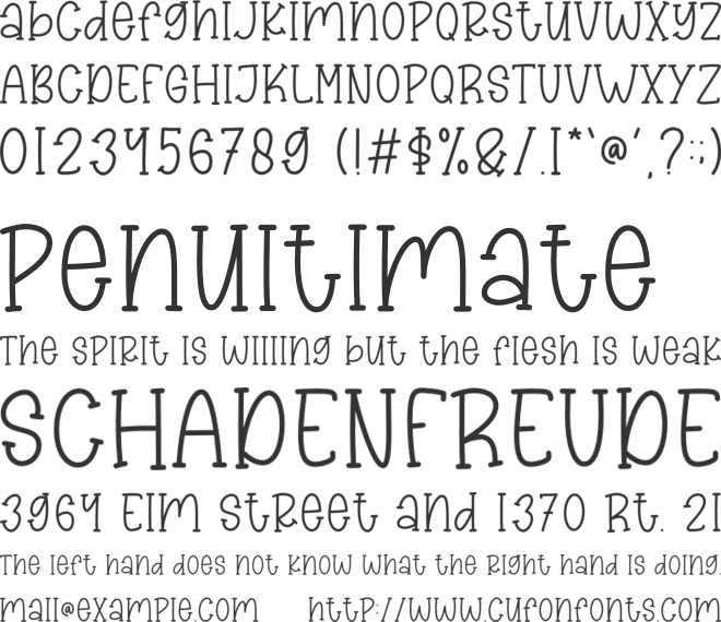 Country Harvest font preview