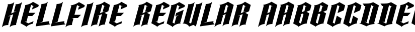 HELLFIRE Regular font