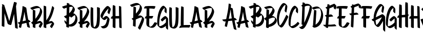 Mark Brush Regular font