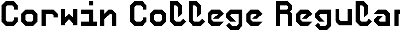 Corwin College Regular font