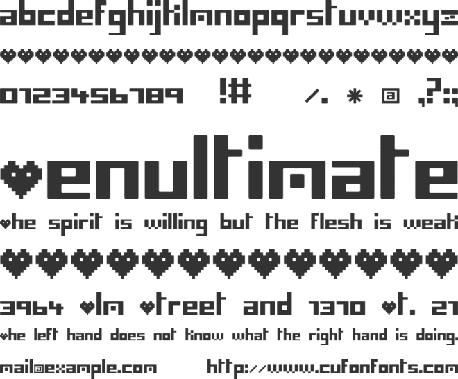 pil love font preview