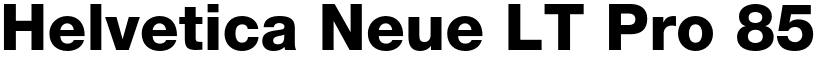 Helvetica Neue LT Pro 85 Heavy font
