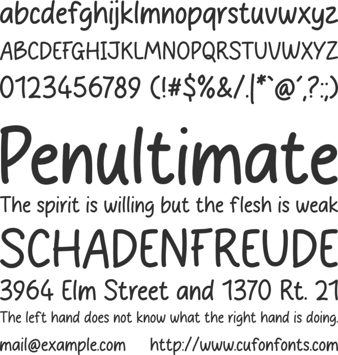 Lazy January font preview