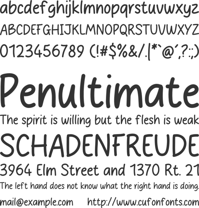 Lazy January font preview