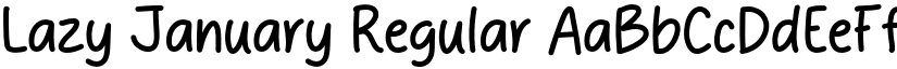Lazy January Regular font
