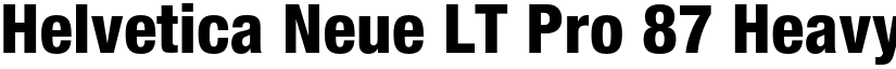 Helvetica Neue LT Pro 87 Heavy Condensed font