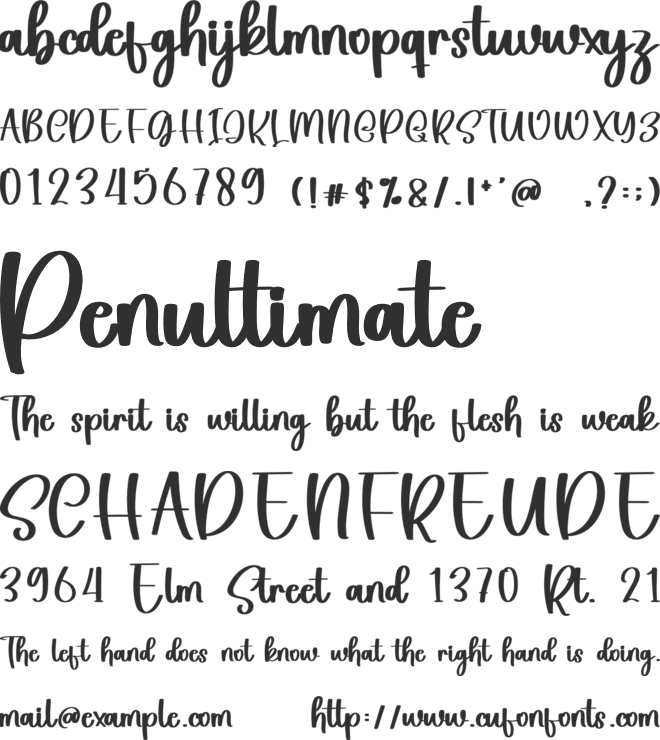 And You font preview