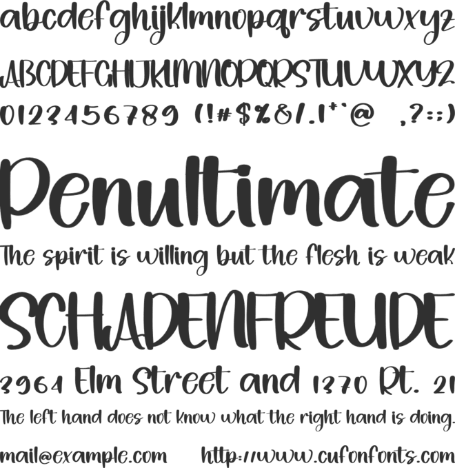 Simple  Night font preview