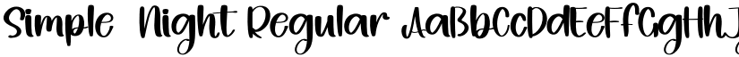 Simple  Night Regular font