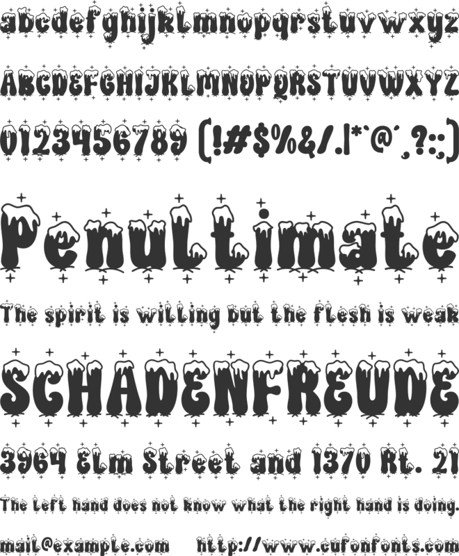 Christmerry font preview