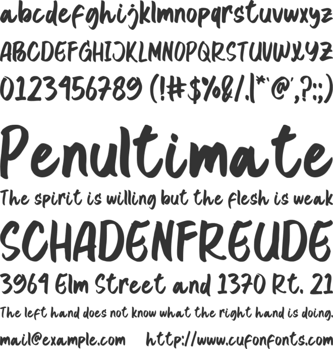 Naliko Betah font preview