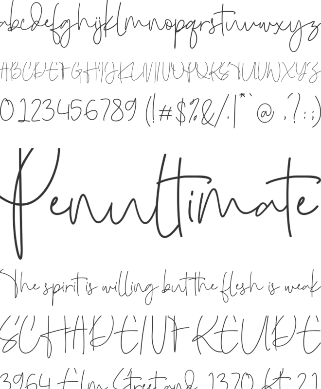 Delycost font preview