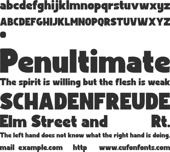 Bardy font preview