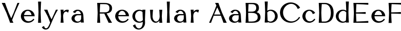 Velyra Regular font