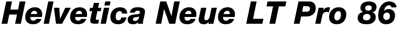 Helvetica Neue LT Pro 86 Heavy Italic font