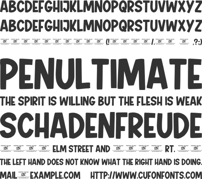 Walaweh font preview