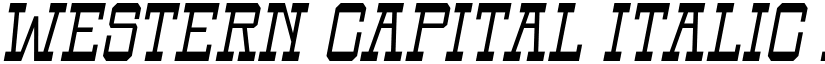 Western Capital Italic font