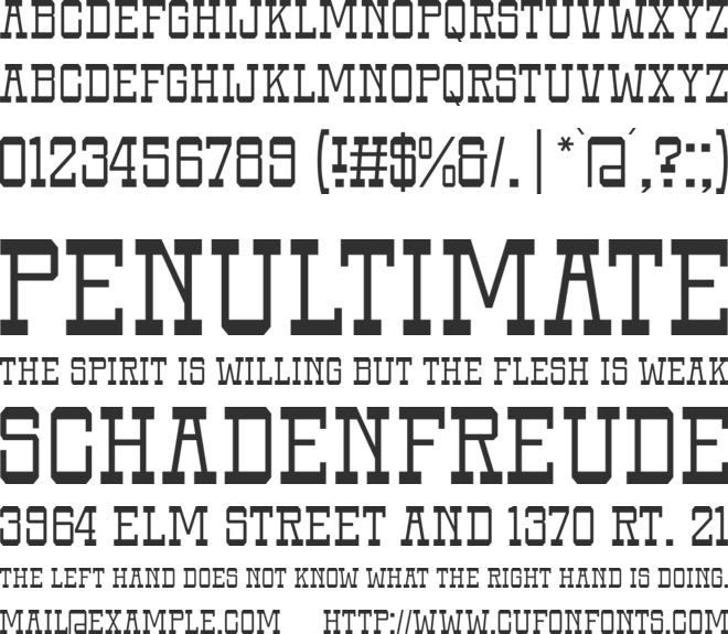 Western Capital font preview