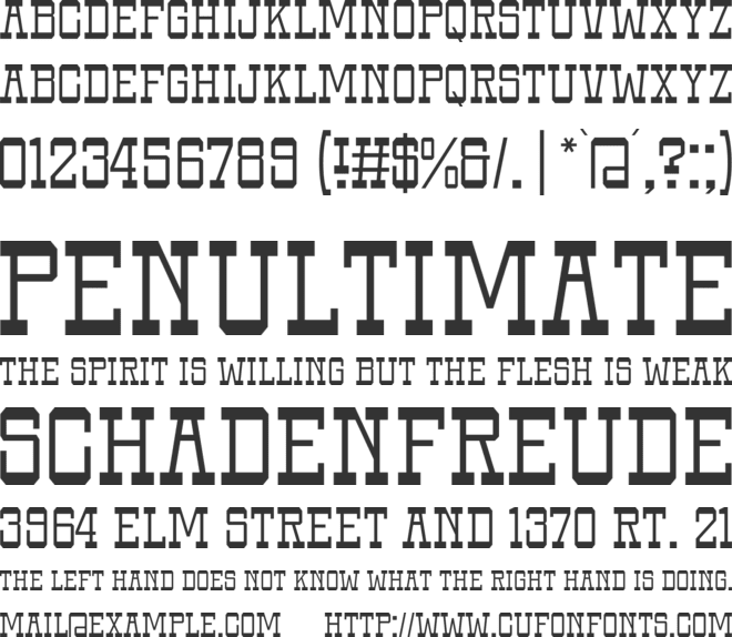 Western Capital font preview
