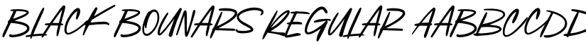Black Bounars Regular font