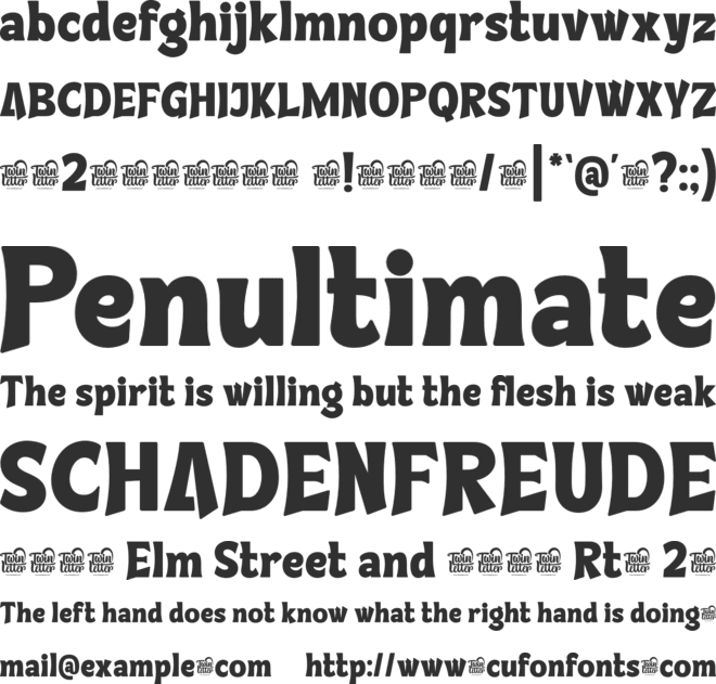 THELL WOENK Trial font preview