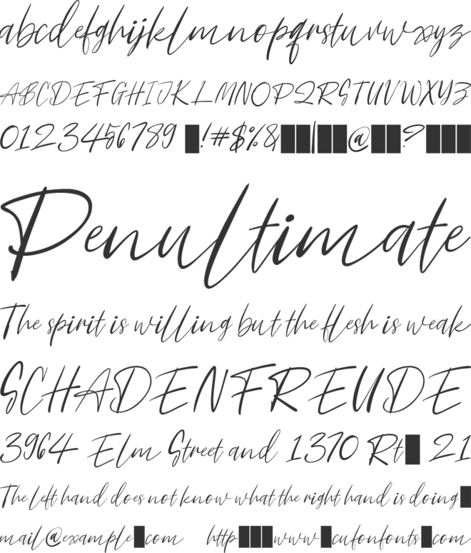 Historia font preview