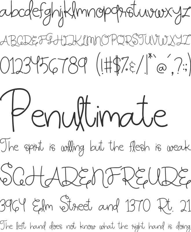Happy Swirly font preview