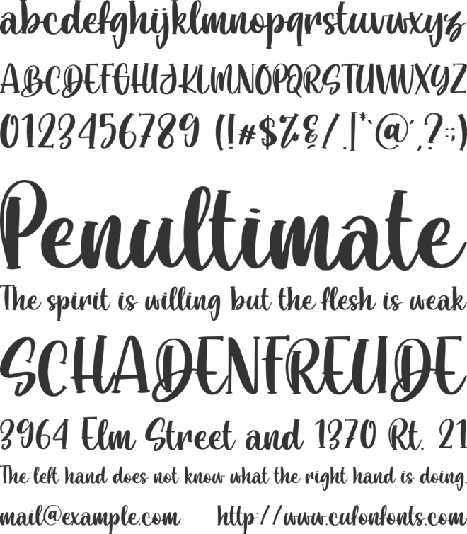 Deallove font preview